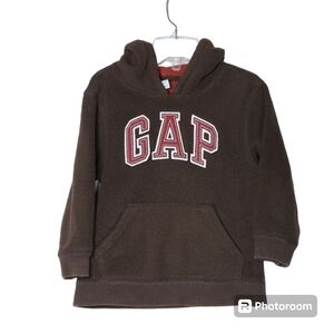 Brown Gap Fleece Hooded Sweatshirt